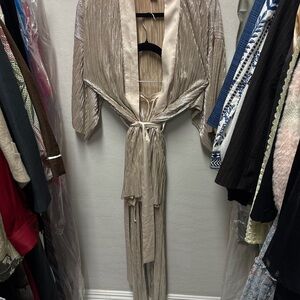 Victoria's Secret Shimmering Tan Robe set